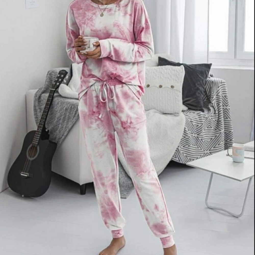 Pink Tie Dye Jogger Set